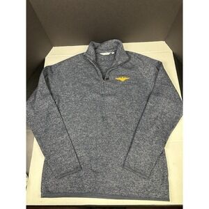Camp David 1/4 zip pull over Naval Aviator Wings Logo Size Medium
